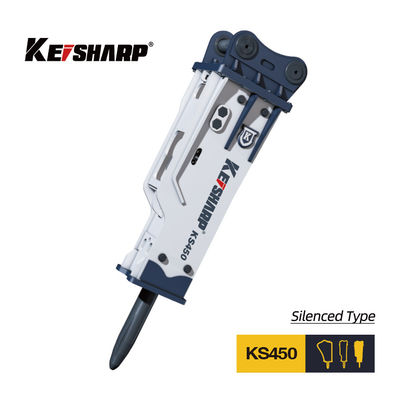 190mm Chisel ব্যাসার্ধ KS450 45-55 টন Excavator জন্য নীরব টাইপ হাইড্রোলিক ব্রেকার