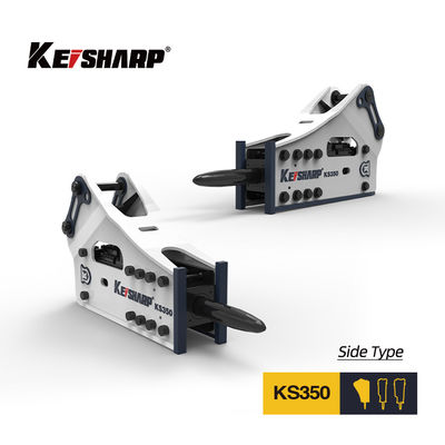 KS350 সাইড টাইপ হাইড্রোলিক ব্রেকার 165 মিমি চিজেল 150-300 বিপিএম এক্সক্যাভেটর রক ব্রেকার