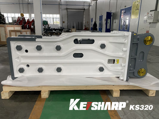 KS320 টপ টাইপ হাইড্রোলিক এক্সক্যাভেটর ব্রেকার মেশিন 155 মিমি চিয়েল ব্যাসার্ধ