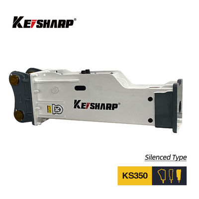 35-40 টন Excavator KS350 Silenced টাইপ হাইড্রোলিক রক ব্রেকার 165mm Chisel জন্য