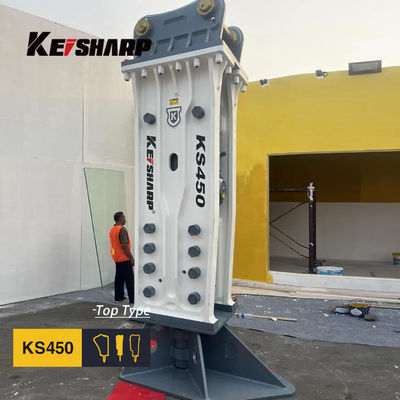 KS450 খননকারক হাইড্রোলিক ব্রেকার ভারী দায়িত্ব ধ্বংস শীর্ষ টাইপ ক্যাপ মাউন্ট ব্রেকার